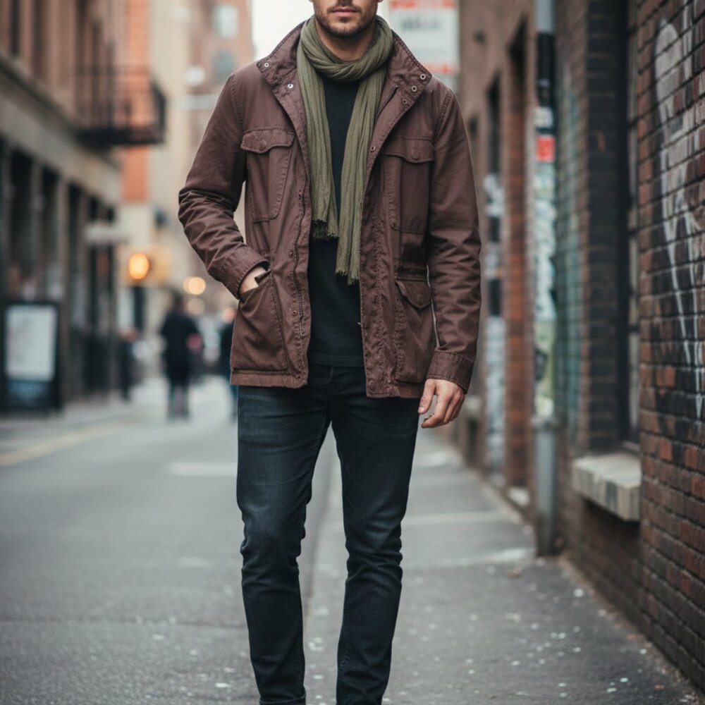 G-Star  Classic Brown Field Jacket / Military Utility Parka - Size [XL]